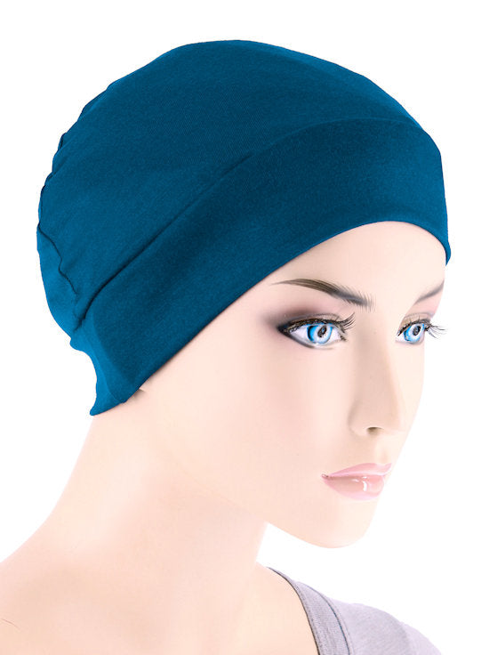 CE-CHEMOCAP-TEAL#Chemo Cap in Teal Blue
