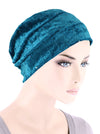 H150-TEALSAPPHIRE#Winter Cloche Bow Hat Teal Sapphire Sequin *Clearance/Final Sale*