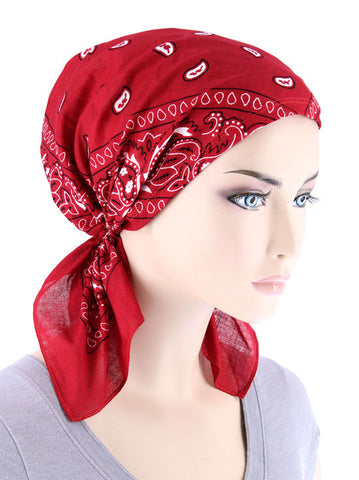 CE-BDNASCARF-RED#Bandana Scarf in Red