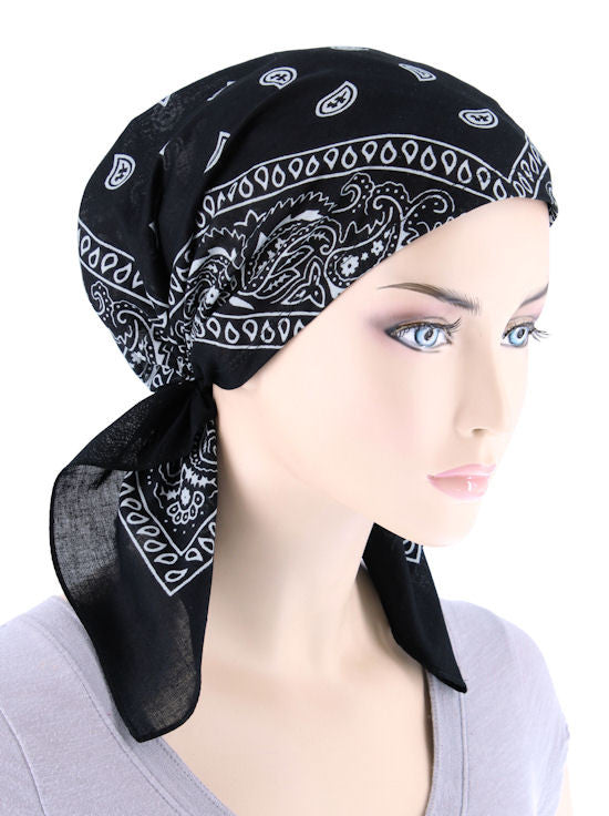 CE-BDNASCARF-BLACK#Bandana Scarf in Black