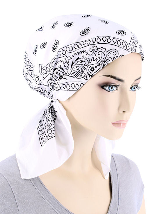 CE-BDNASCARF-WHITE#Bandana Scarf in White