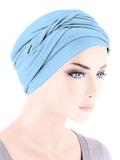 TWIST-LTBLUE#Twisty Turban in Buttery Soft Light Blue