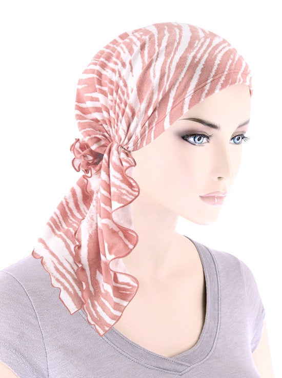 BELLA-844#The Bella Scarf Rose Watercolor Stripe *Clearance/Final Sale*