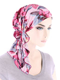 BELLA-865#The Bella Scarf Pink Lilac Tropical Floral