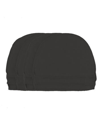 WL-BLACK12#Cotton Wig Liner in Black 12 pc Pack
